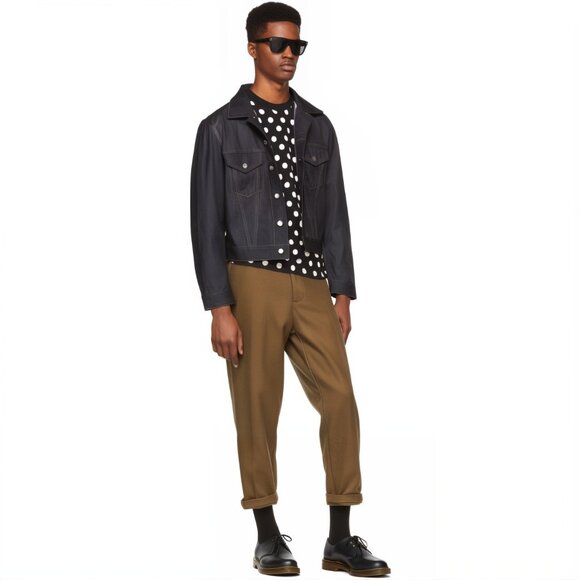 SzM Maison Kitsuné Unisex ACIDE Polka Dot Long Sleeve Shirt - Limited Edition - Picture 15 of 16